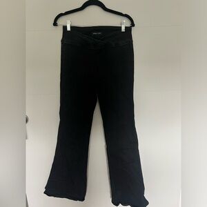 aeropostale cross waist flare jeans black